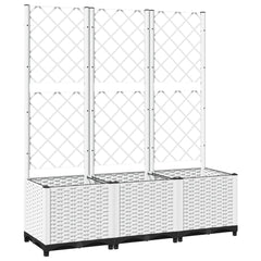 Garden Planter White Polypropylene 47.2 x 15.7 x 53.5 in Planters
