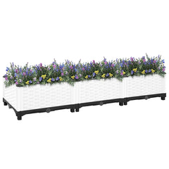 Raised Bed White Polypropylene Large Sturdy Raised Bed