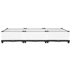 Raised Bed White Polypropylene Large Sturdy Raised Bed
