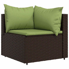 Patio Lounge Set Brown and Green