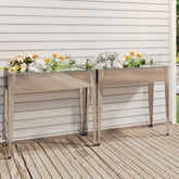 Garden Planter Set of 2 Galvanized steel Large Decorative Inlays
