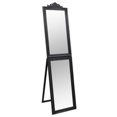 Free-standing Mirror Black Glass 19.7 x 78.7 in Foldable