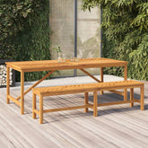 Garden Bench Natural Wood Solid Acacia wood Large Durable