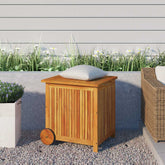 Garden Storage Box Brown Solid acacia wood 23.6x19.7x22.8 in