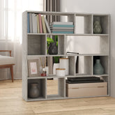 Book Cabinet/Room Divider Concrete Gray 41.3x9.4x40.2