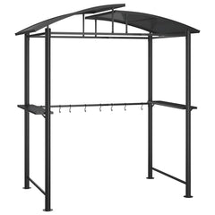 BBQ Gazebo Anthracite Steel Large Seats Many BBQ Gazebo