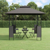 Gazebo Anthracite Steel frame with polyester fabric Large