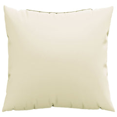 Sofa Cushion Set of 4 Cream 100% Polyester 15.7 x 15.7 in