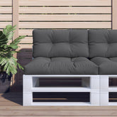 Pallet Cushion Anthracite 100% polyester 31.5 x 15.7 x 4.7 in