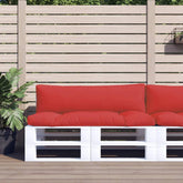 Pallet Cushion Set of 2 Red Fabric (100% polyester)