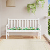 Multicolor garden bench cushion with floral design, measuring 59.1" x 19.7", made of Oxford fabric.
