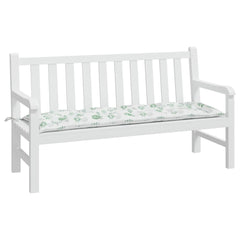 Leaf-patterned outdoor bench cushion made of water-resistant Oxford fabric, 59.1 inches long.
