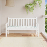 Leaf-patterned outdoor bench cushion made of water-resistant Oxford fabric, 59.1 inches long.