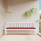 Garden Bench Cushion Wine Red Oxford fabric (100% polyester)