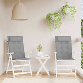 Highback Chair Cushion Set of 2 Grey Oxford fabric (100% polyester)