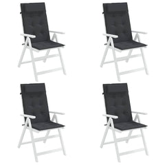 Highback Chair Cushion Set of 4 Black