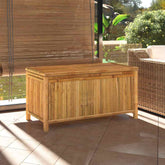 Garden Storage Box Natural Bamboo Bamboo, Polyethylene