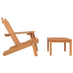Garden Lounge Set Set of 2 Solid acacia wood Large Foldable