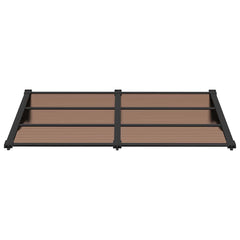 Bostome black polycarbonate door canopy, 60x35.4 inches, weather-resistant with sturdy frame.