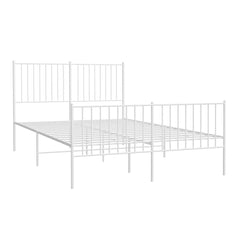 Bed Frame White Powder-coated steel Double Bed Frame