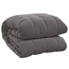 Gray Bostome weighted blanket, 53.1x78.7in, 13.2lb, folded with quilted pattern.