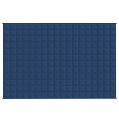 Blue Bostome weighted blanket, 53.1x78.7 inches, 22 pounds, with quilted glass bead pockets.