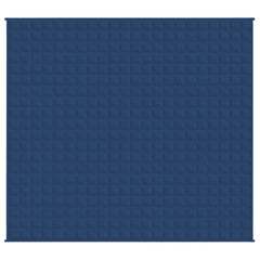 Blue Bostome weighted blanket, 86.6x90.6 inches, 33.1 lb, with fabric.
