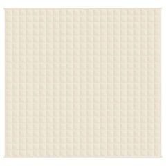 Light cream Bostome weighted blanket, 86.6x90.6 inches, 33.1 lb, with quilted texture.