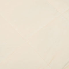 Light cream weighted blanket, 86.6x90.6 inches, 33.1 lb, with quilted pockets.