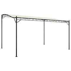 Bostome cream outdoor canopy with a water-resistant steel frame and curved top design.