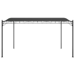 A large anthracite canopy tent with a steel frame and water-resistant fabric for outdoor use.