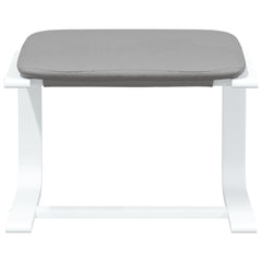 Relaxing Chair With Footstool Light Gray and White