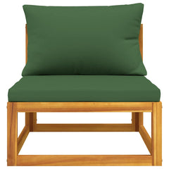 Middle Sofa Green Solid Acacia wood Standard Modular