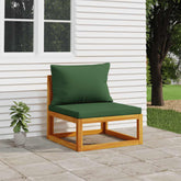 Middle Sofa Green Solid Acacia wood Standard Modular