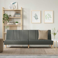 Sofa Bed Dark grey Polyester fabric with plywood frame