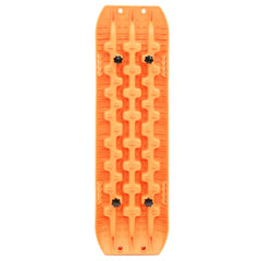 Orange reinforced nylon traction boards, 41.7x12x2.8 inches, 2-pack with angled teeth and handles.