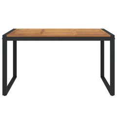 Garden Table Natural wood and black