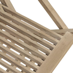 Folding Garden Chair Set of 4 Grey Solid teak wood Standard