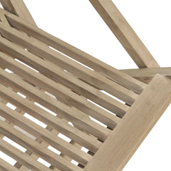 Folding Garden Chair Set of 8 Grey Solid teak wood Medium