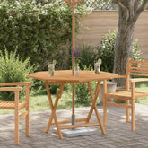 Garden Table Brown Solid teak wood Medium Foldable