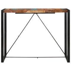 Bar Table Multicolour Reclaimed wood, iron 55.1x27.6x43.3 in
