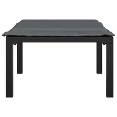 Garden Footstool Black and Gray PE rattan Medium Modular