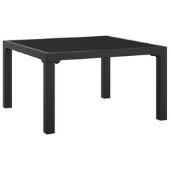 Garden Footstool Black and Gray PE rattan Medium Modular