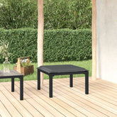 Garden Footstool Black and Gray PE rattan Medium Modular