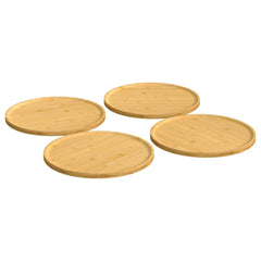 Pizza Plates 4 pcs Ø12.6x0.6 Bamboo