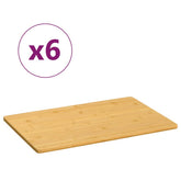 Breakfast Plates 6 pcs 13.8x9.1x0.3 Bamboo