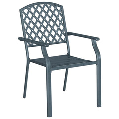 Garden Chair 4 pcs Anthracite 22.05 x 25.59 x 35.04 in Steel