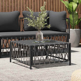 Garden Table Anthracite Woven fabric, powder-coated steel