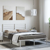 Bed Frame White Steel Full Bed Frame Rectangular Full Bed