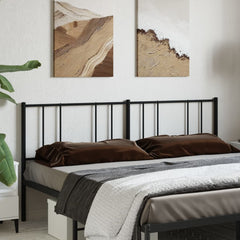 Headboard Black Powder-Coated Steel 76 in wide Durable